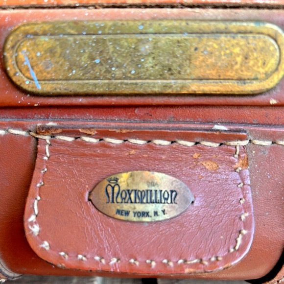 Vintage Top Grain Cowhide MAXIMILLIAN Suitcase - Picture 5 of 6